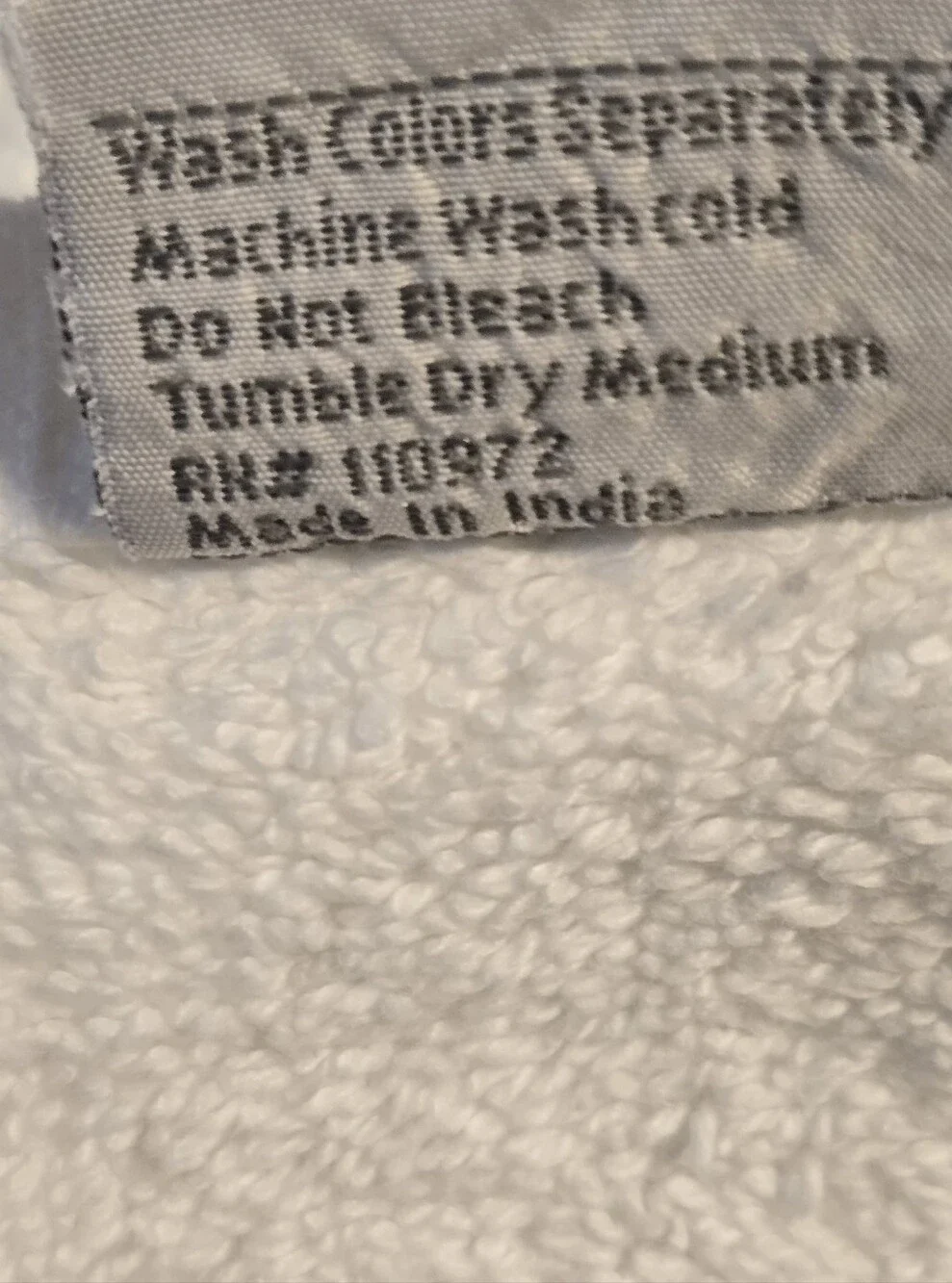 6 Pc Like New White Cotton Towel Set - Soft Bath Towels